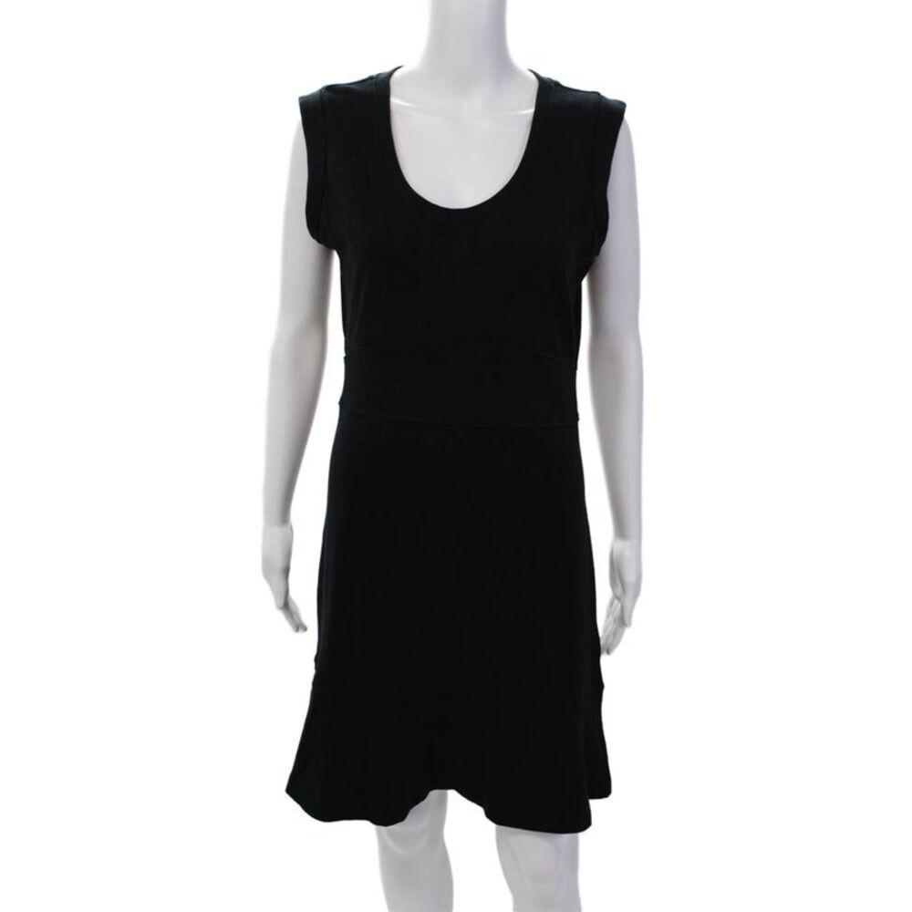 Grey State Womens Cotton Solid Sleeveless Scoop Neck Skater Dress Black Size M